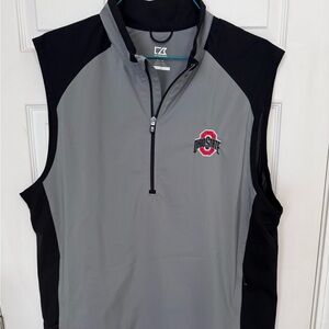 Ohio State Gray and Black Sleeveless Cutter and Buck  Vest